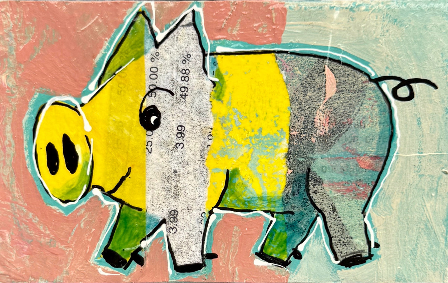 Collage Pig - Opal