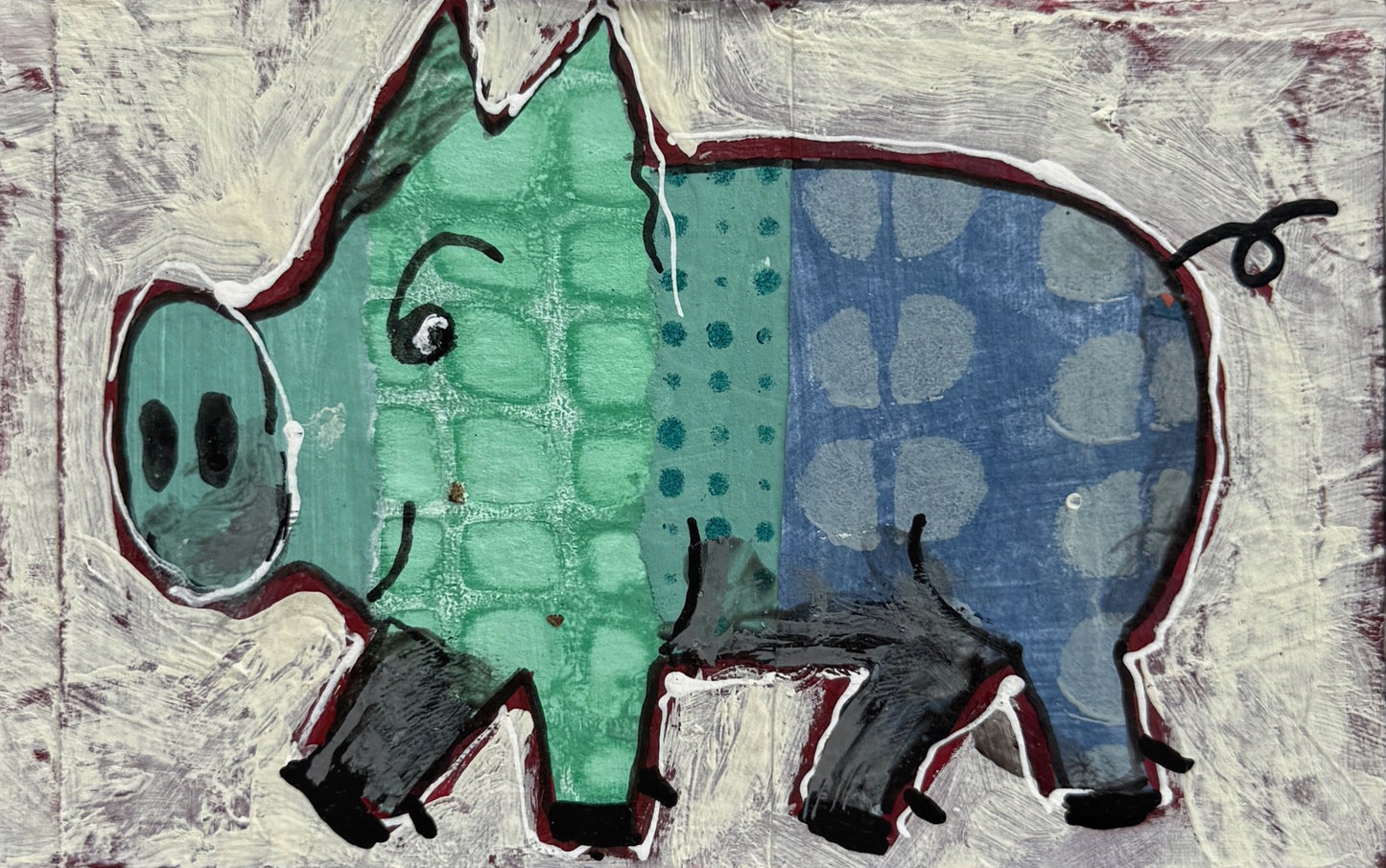 Collage Pig - Arnold