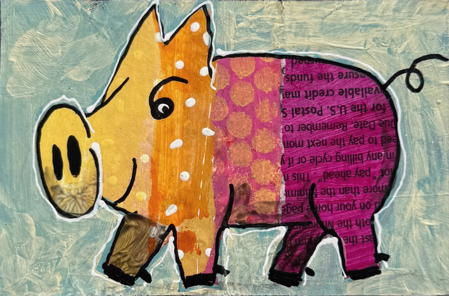Collage Pig - B. Lew