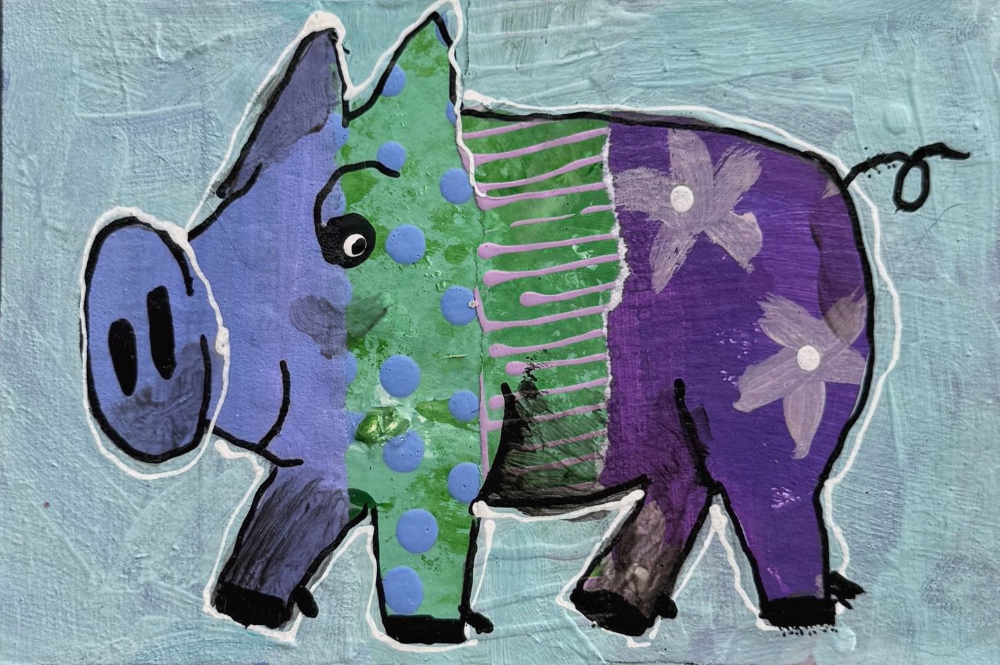 Collage Pig - Earl