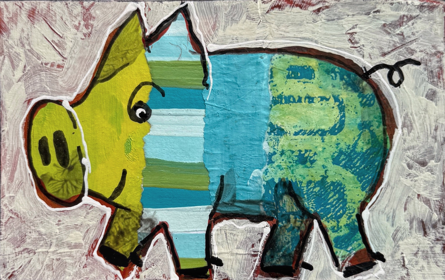 Collage Pig - Fred