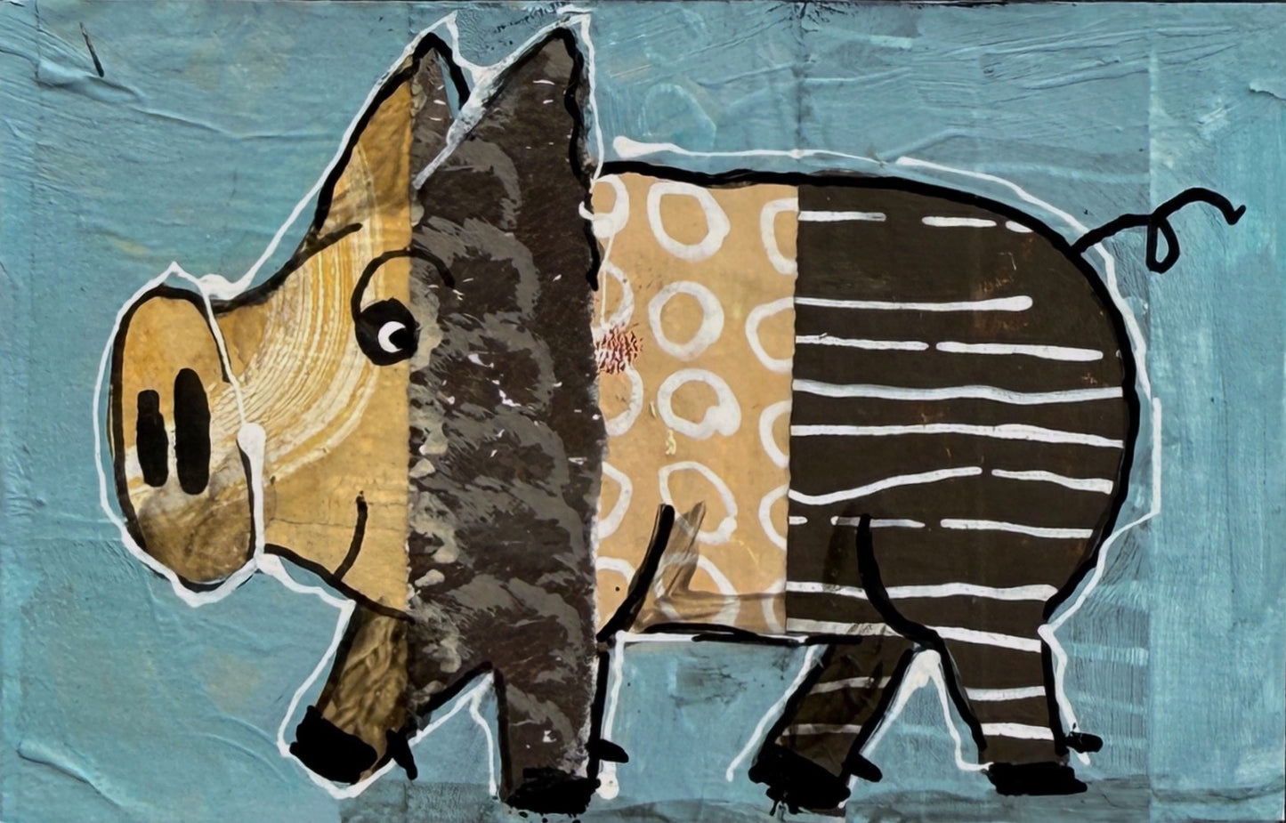 Collage Pig - George