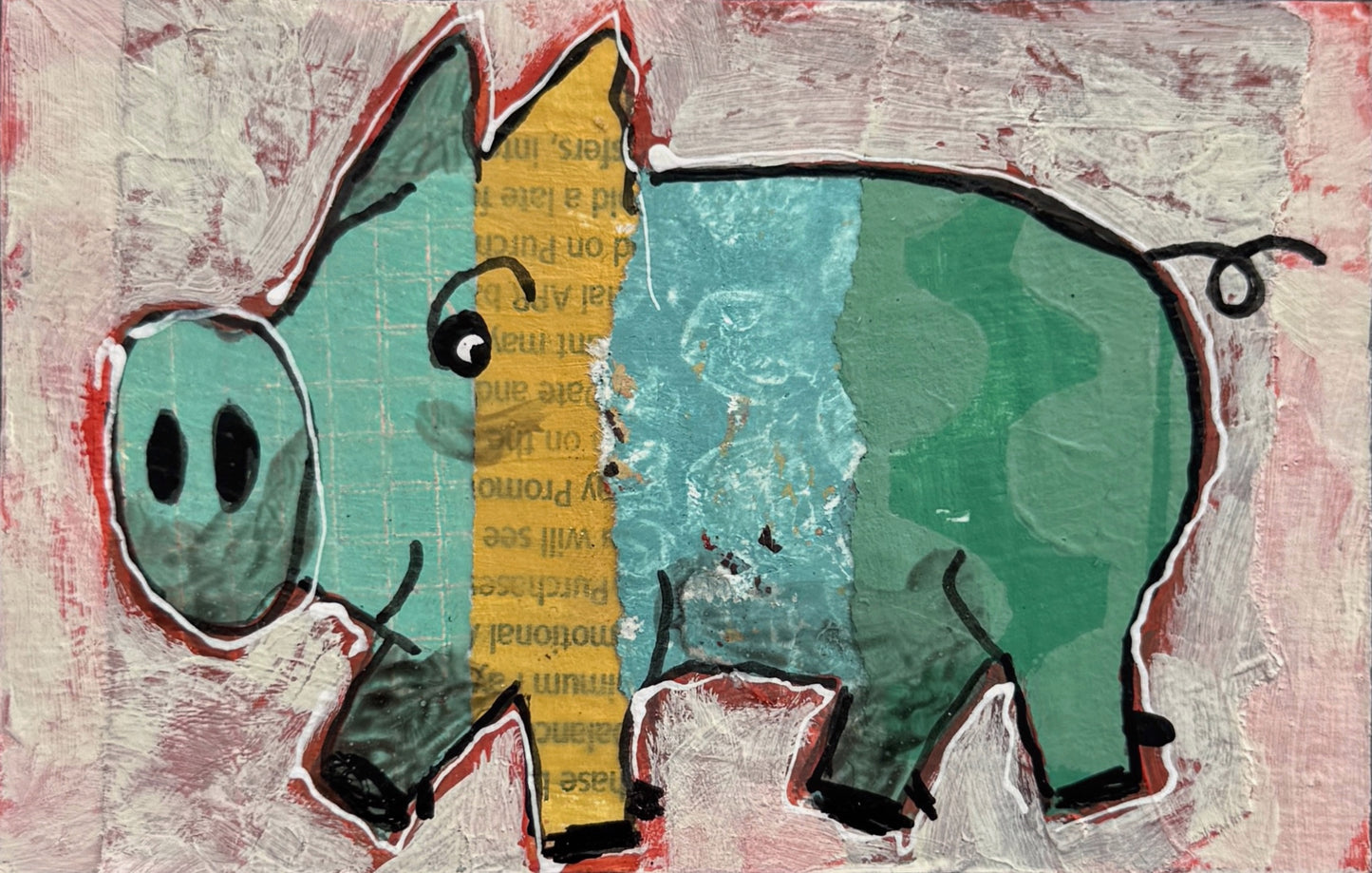 Collage Pig - Henrietta