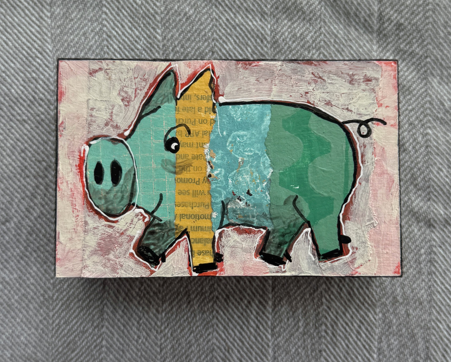 Collage Pig - Henrietta