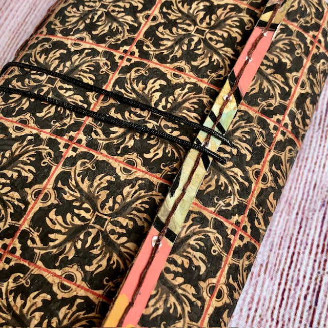 Abstract Stripe Cracker Jack Wrap-Around Journal