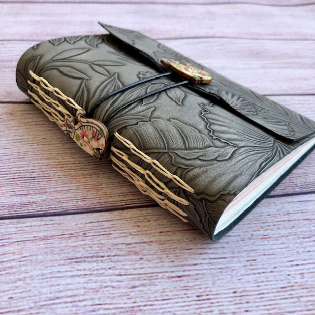 Deep Moss Green Wrap-Around Journal