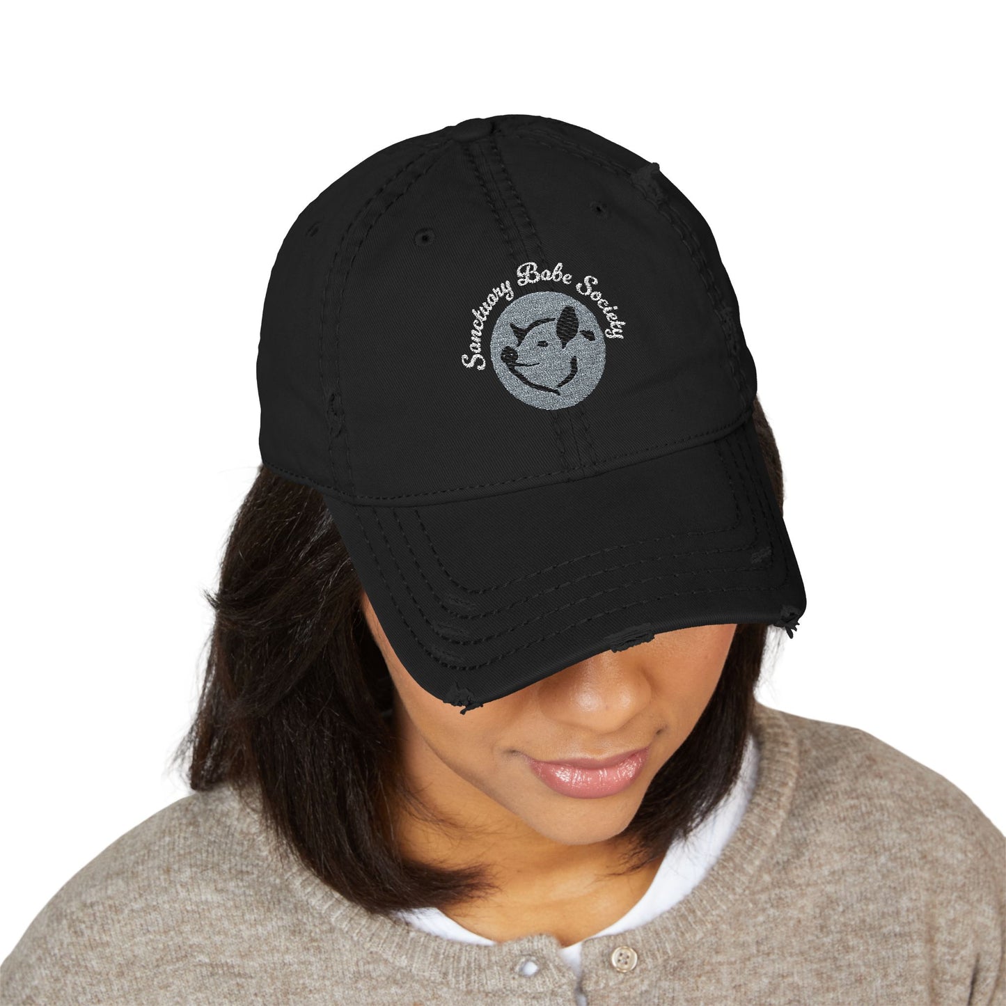 Sanctuary Babe Society Distressed Baseball Cap (100% Cotton; 3 Color Options)
