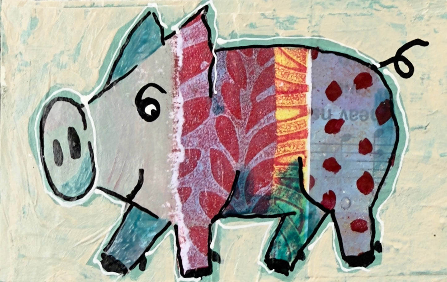 Collage Pig - Kai