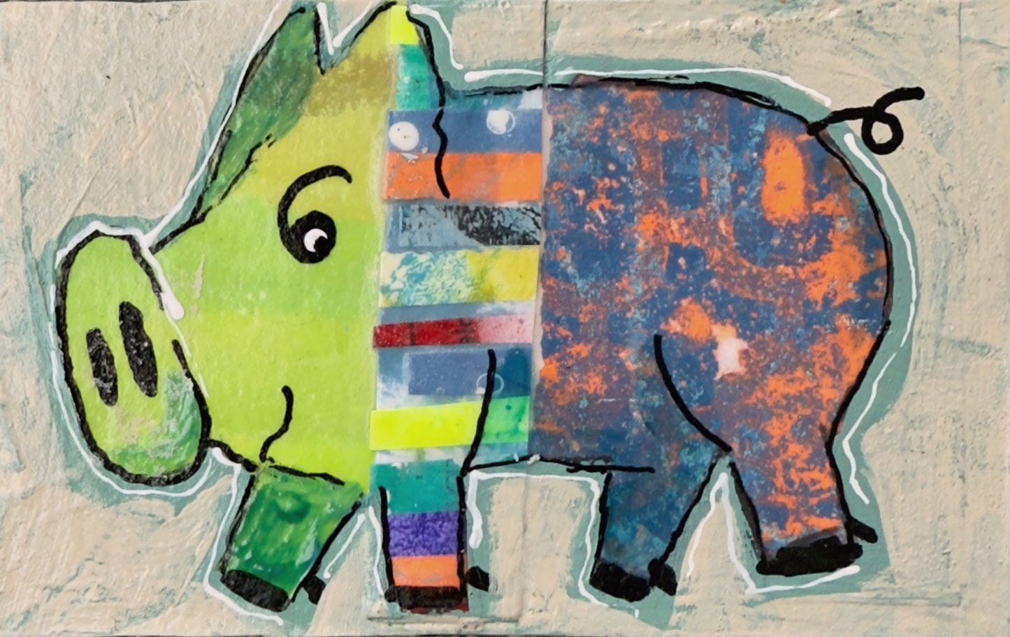 Collage Pig - Quincy