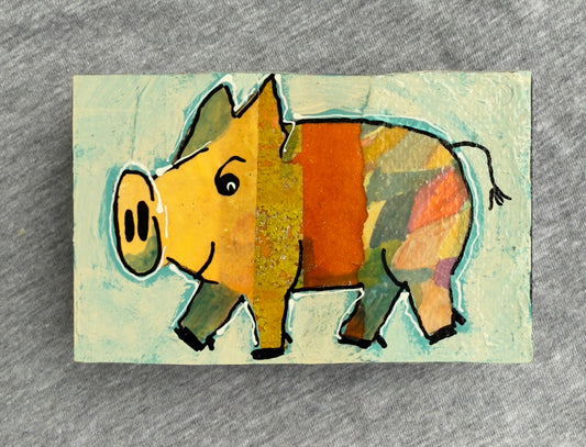 Collage Pig - Rowan