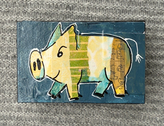 Collage Pig - Rudy
