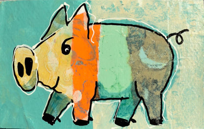 Collage Pig - Sammy