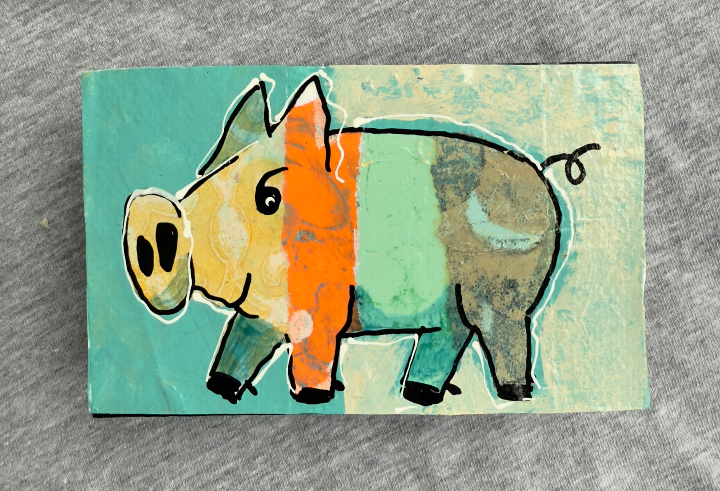 Collage Pig - Sammy