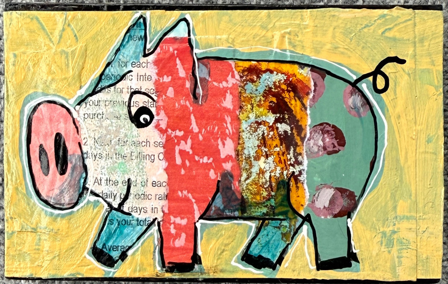 Collage Pig - Wren