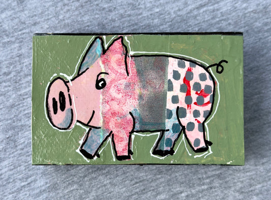 Collage Pig - Pearl