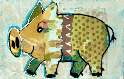Collage Pig - Teddy