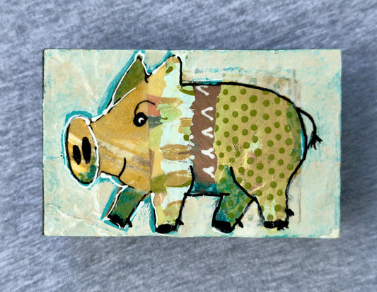 Collage Pig - Teddy