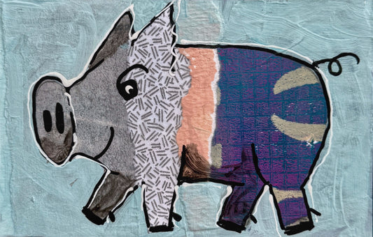 Collage Pig - Bruce