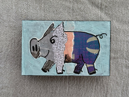 Collage Pig - Bruce