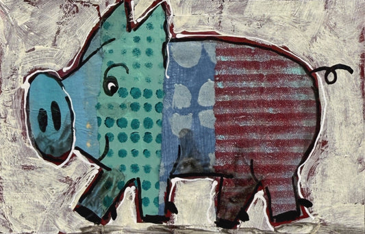 Collage Pig - Elmer