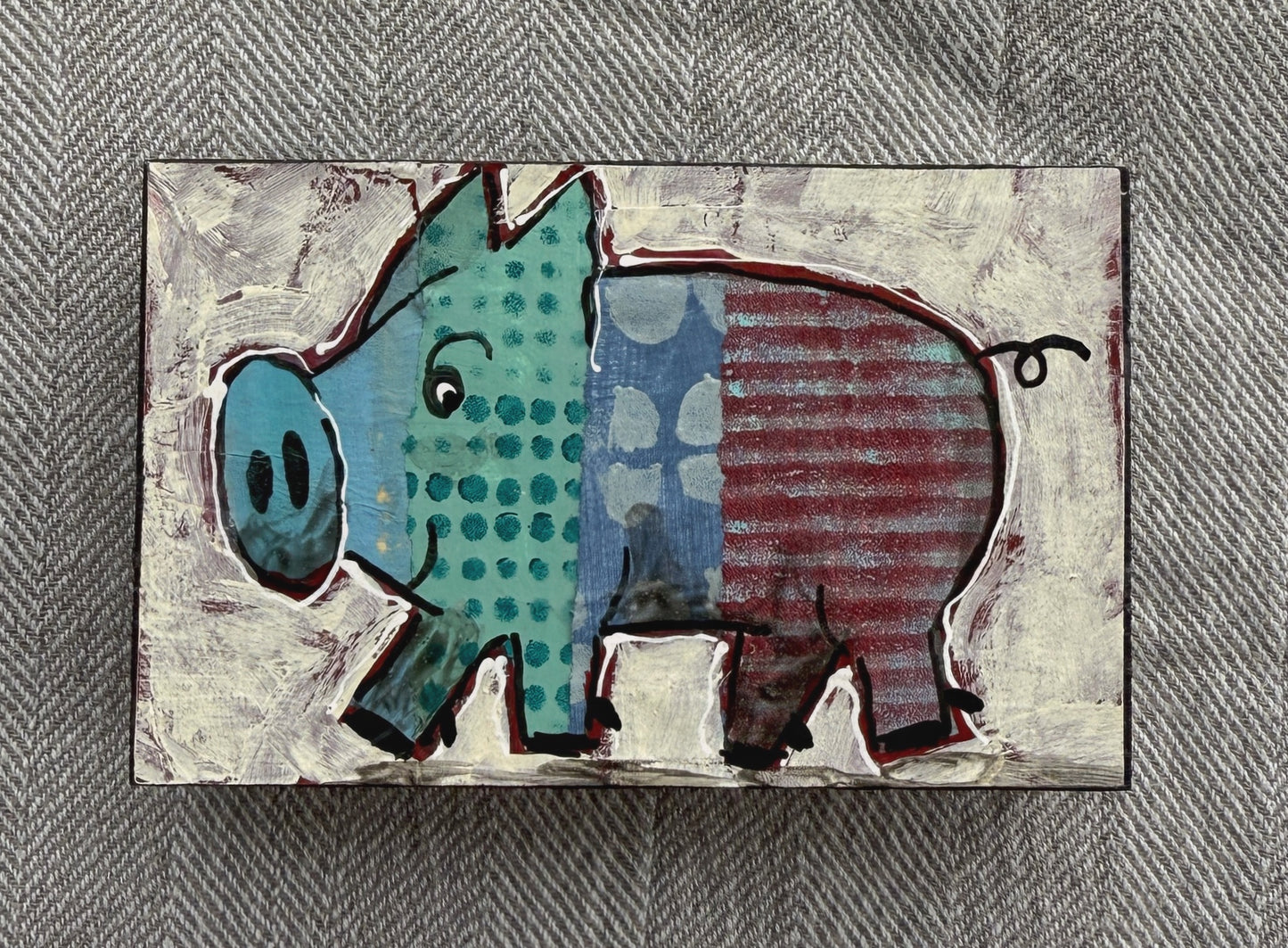 Collage Pig - Elmer