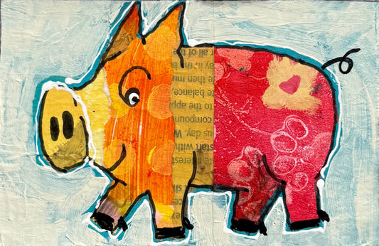Collage Pig - Trey