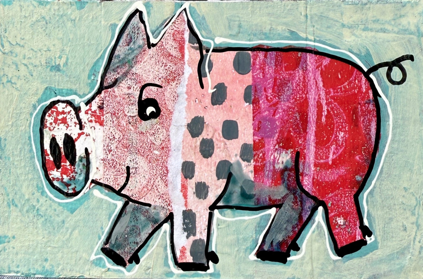 Collage Pig - Charlie