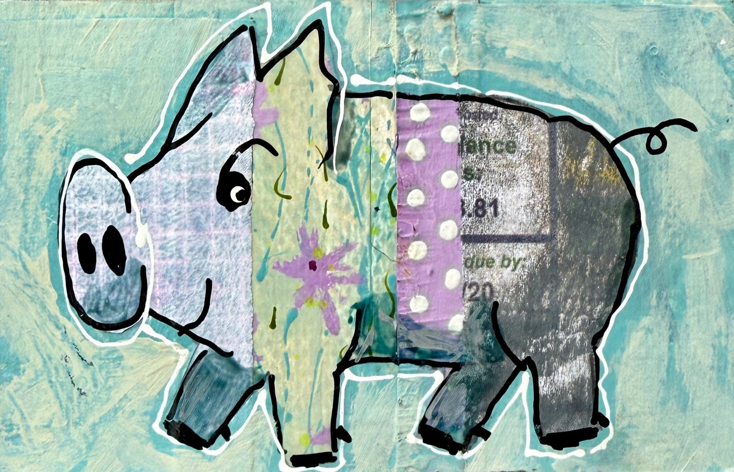 Collage Pig - Luna