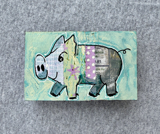 Collage Pig - Luna