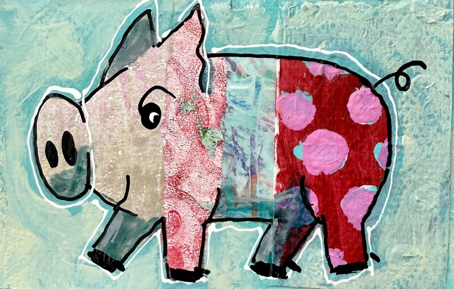 Collage Pig - Ollie