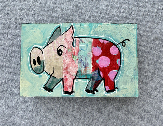 Collage Pig - Ollie