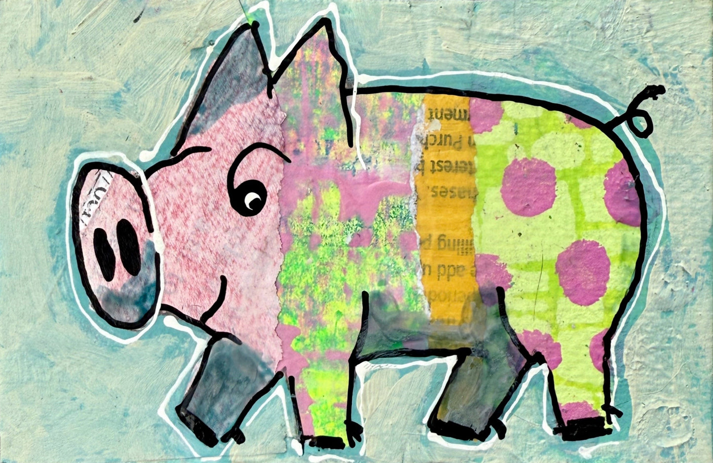 Collage Pig - Stella