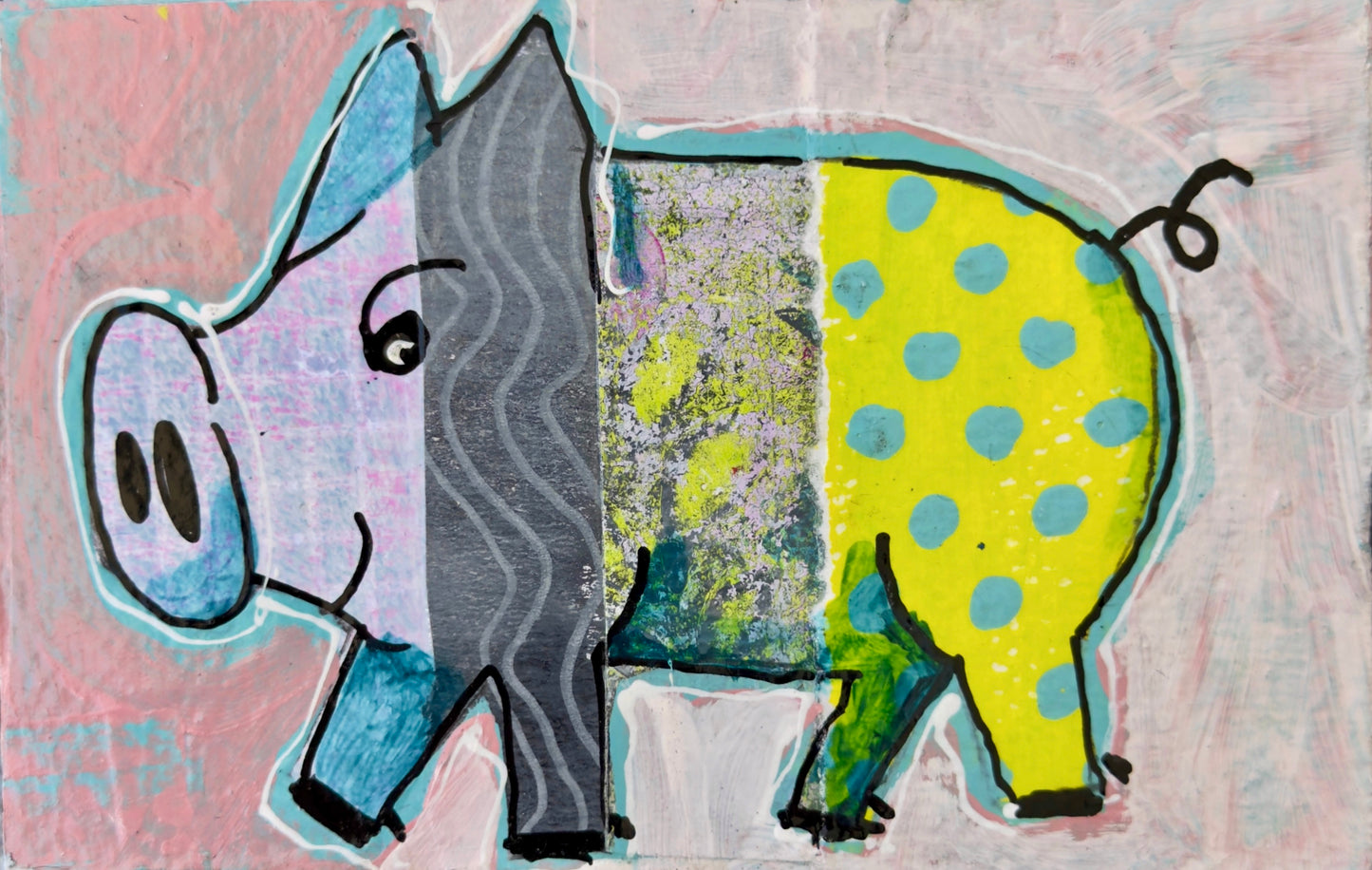 Collage Pig - Albie