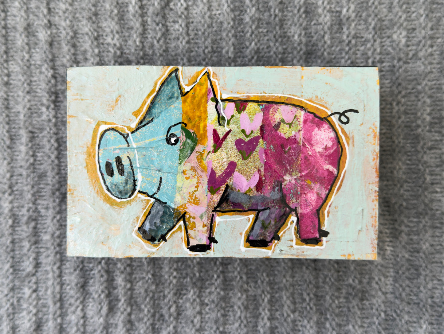 Collage Pig - Mabel