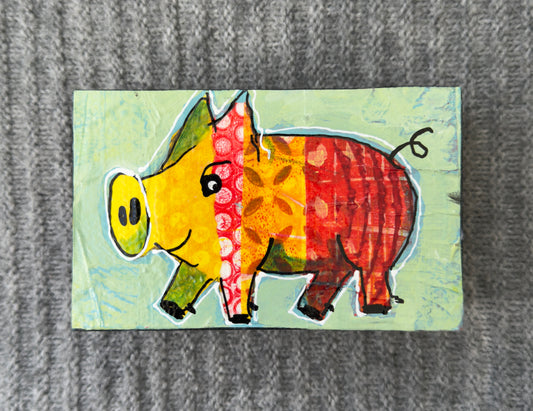 Collage Pig - Marigold