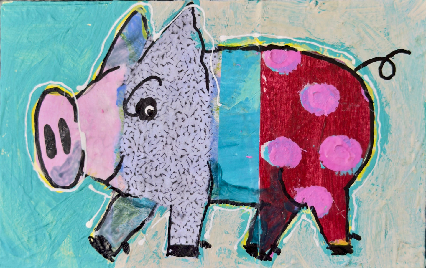 Collage Pig - Myrtle
