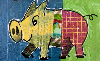 Collage Pig - River