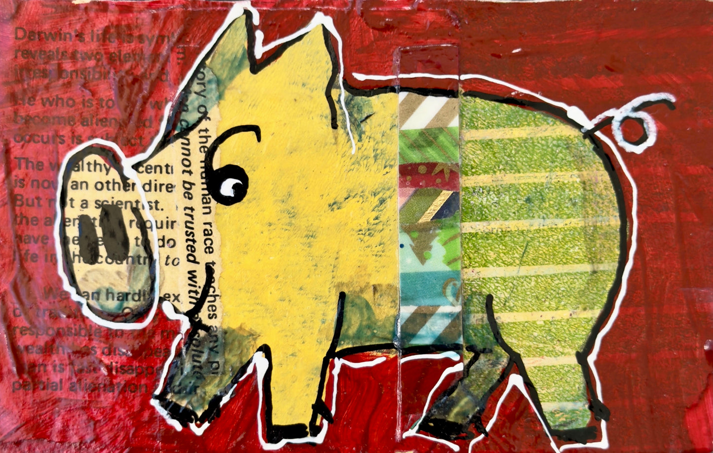 Collage Pig - Scarlet