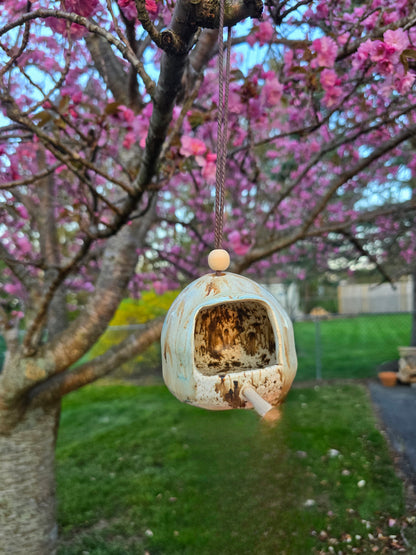 Handcrafted Ceramic Bird Feeder by Jane Nixon