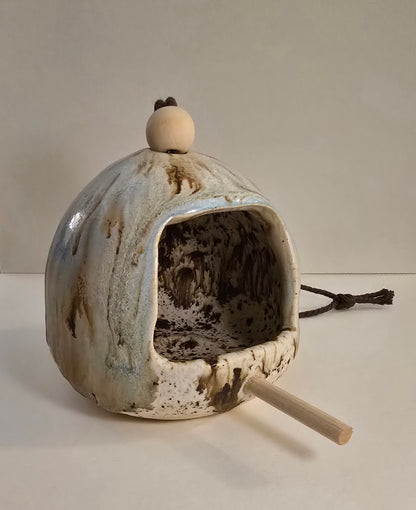 Handcrafted Ceramic Bird Feeder by Jane Nixon