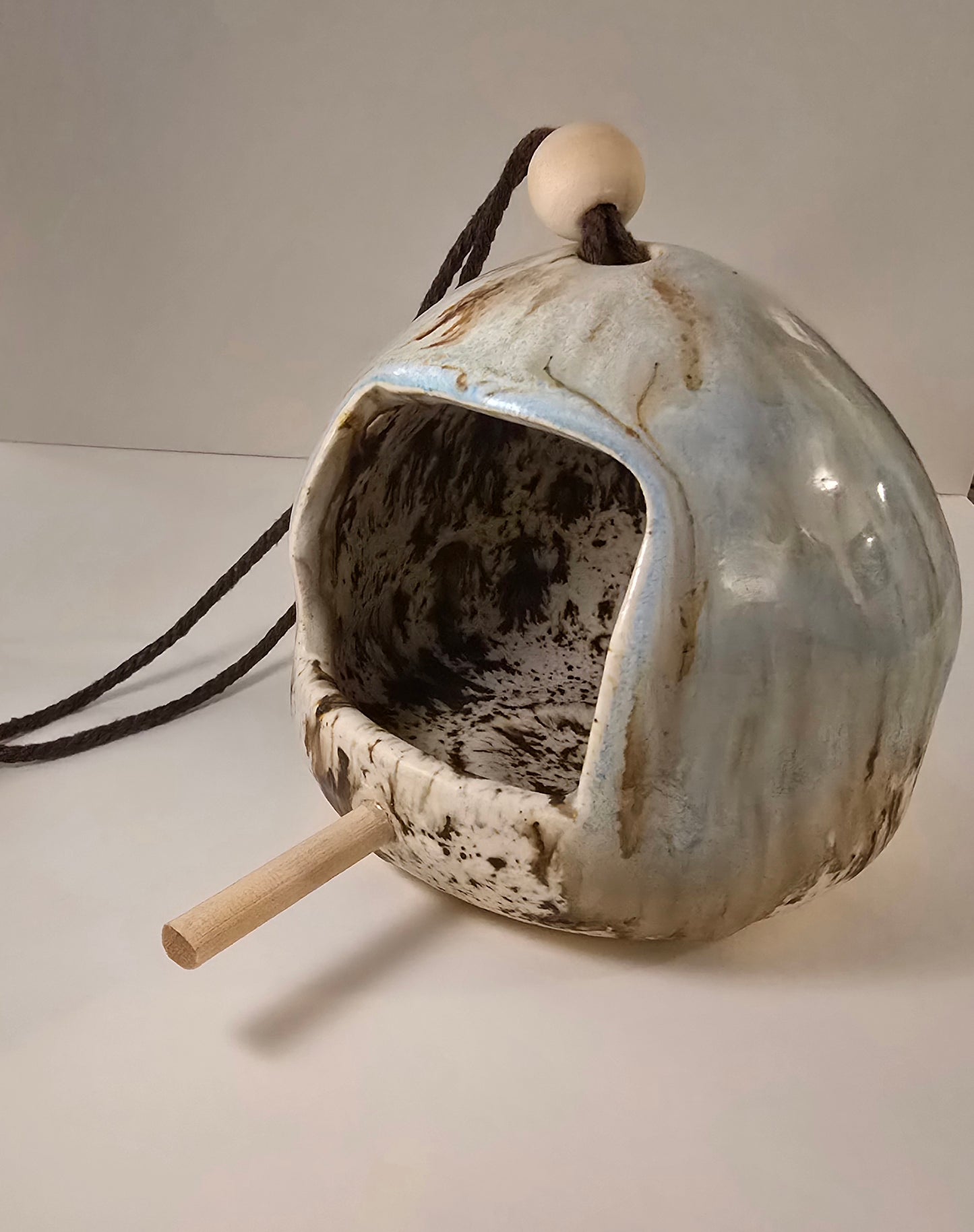Handcrafted Ceramic Bird Feeder by Jane Nixon