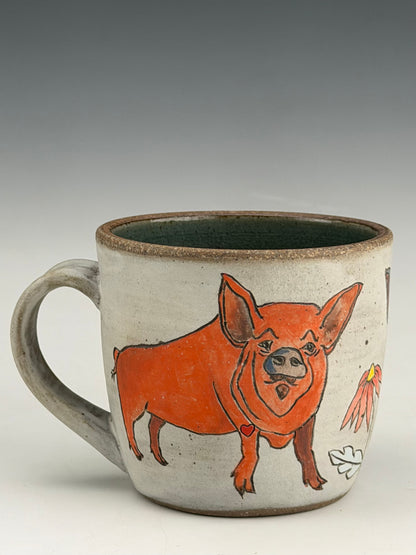 Handmade & Hand-Painted “Sanctuary Babes” Mug by Amy Baird