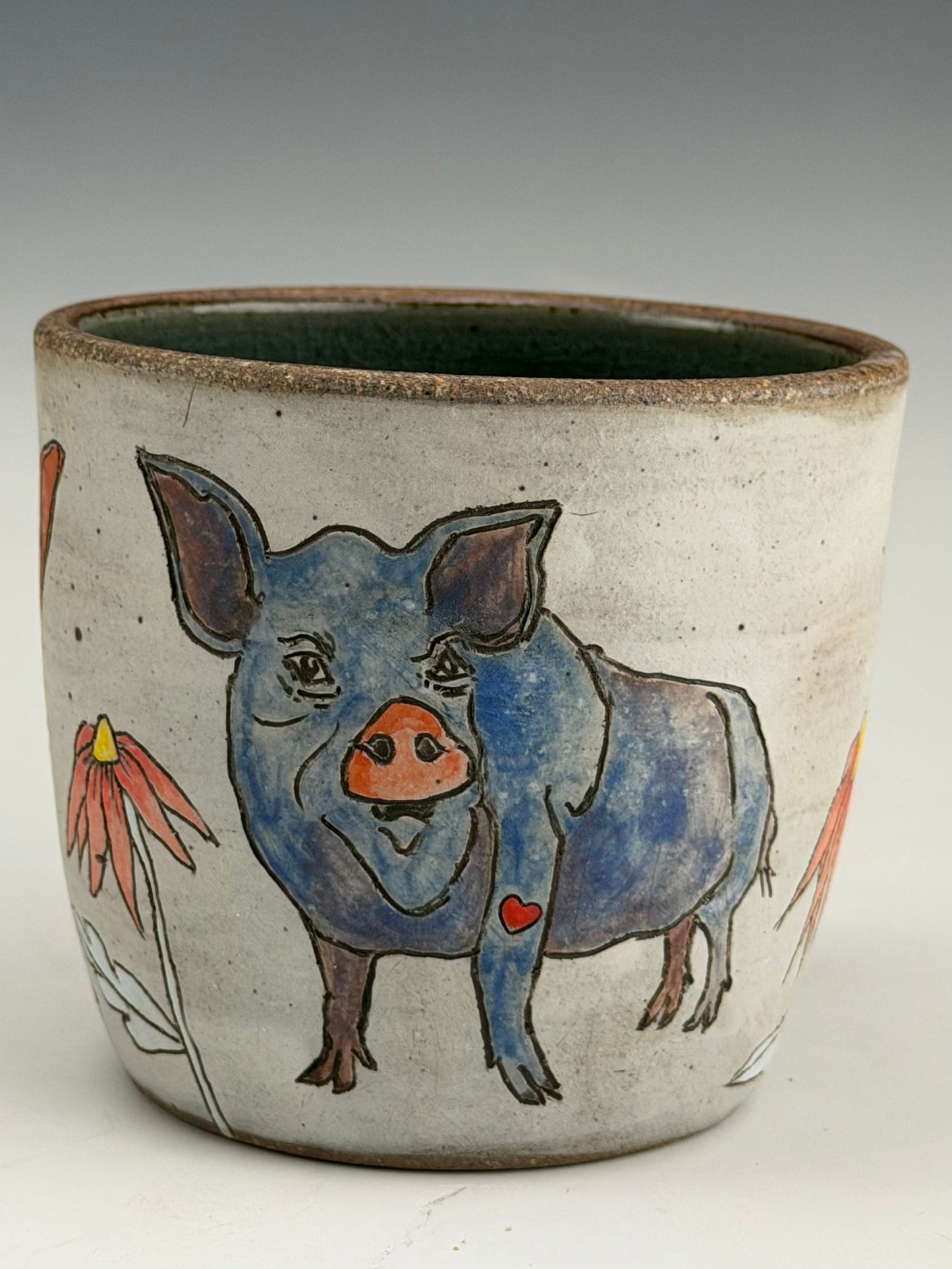 Handmade & Hand-Painted “Sanctuary Babes” Mug by Amy Baird