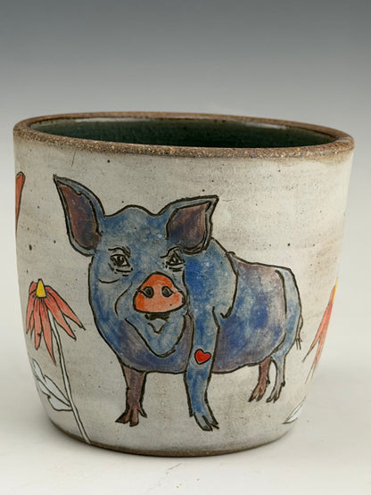 Handmade & Hand-Painted “Sanctuary Babes” Mug by Amy Baird