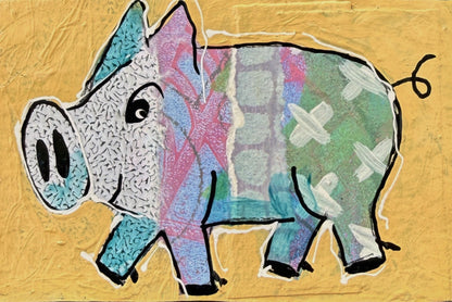 Collage Pig - Acorn