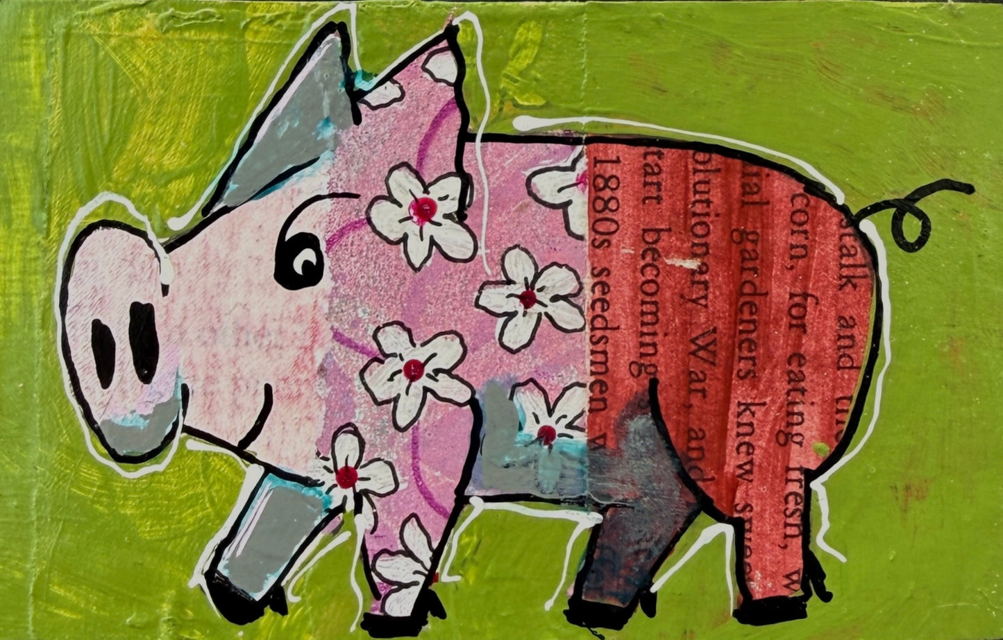 Collage Pig - Bloom