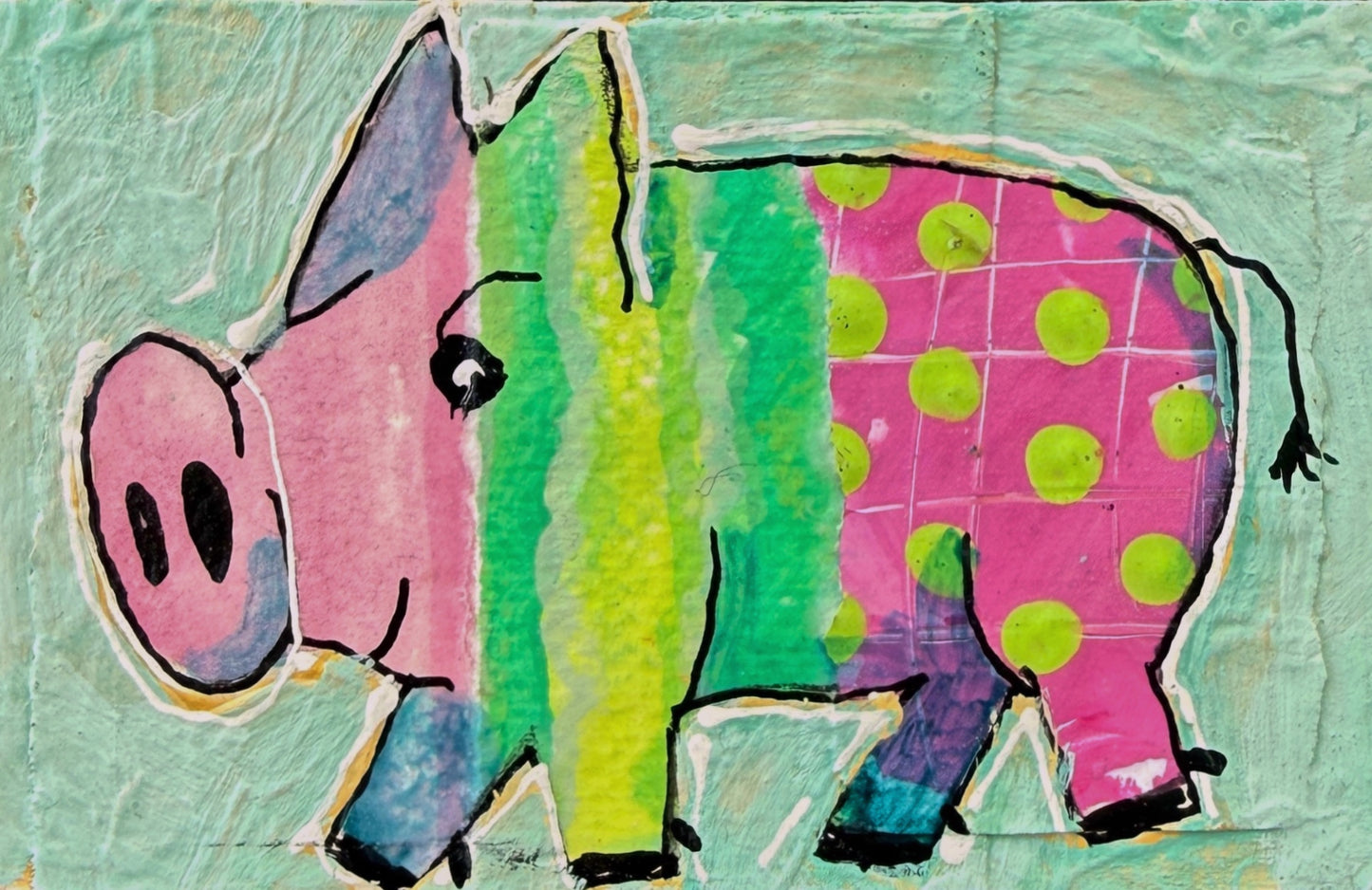 Collage Pig - Fawn