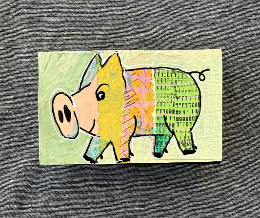 Collage Pig - Walter
