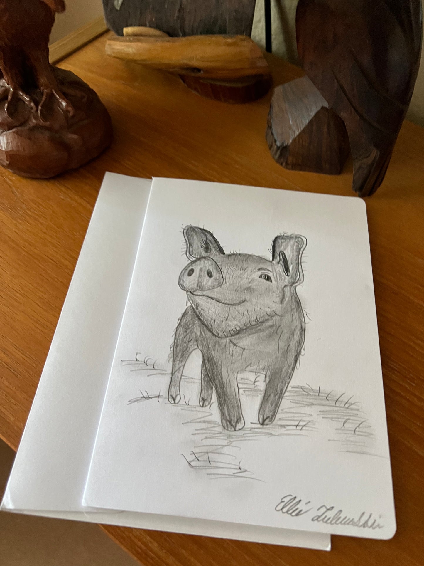 Cupcake — Hand-Drawn Greeting Card by Ellie Zulewski