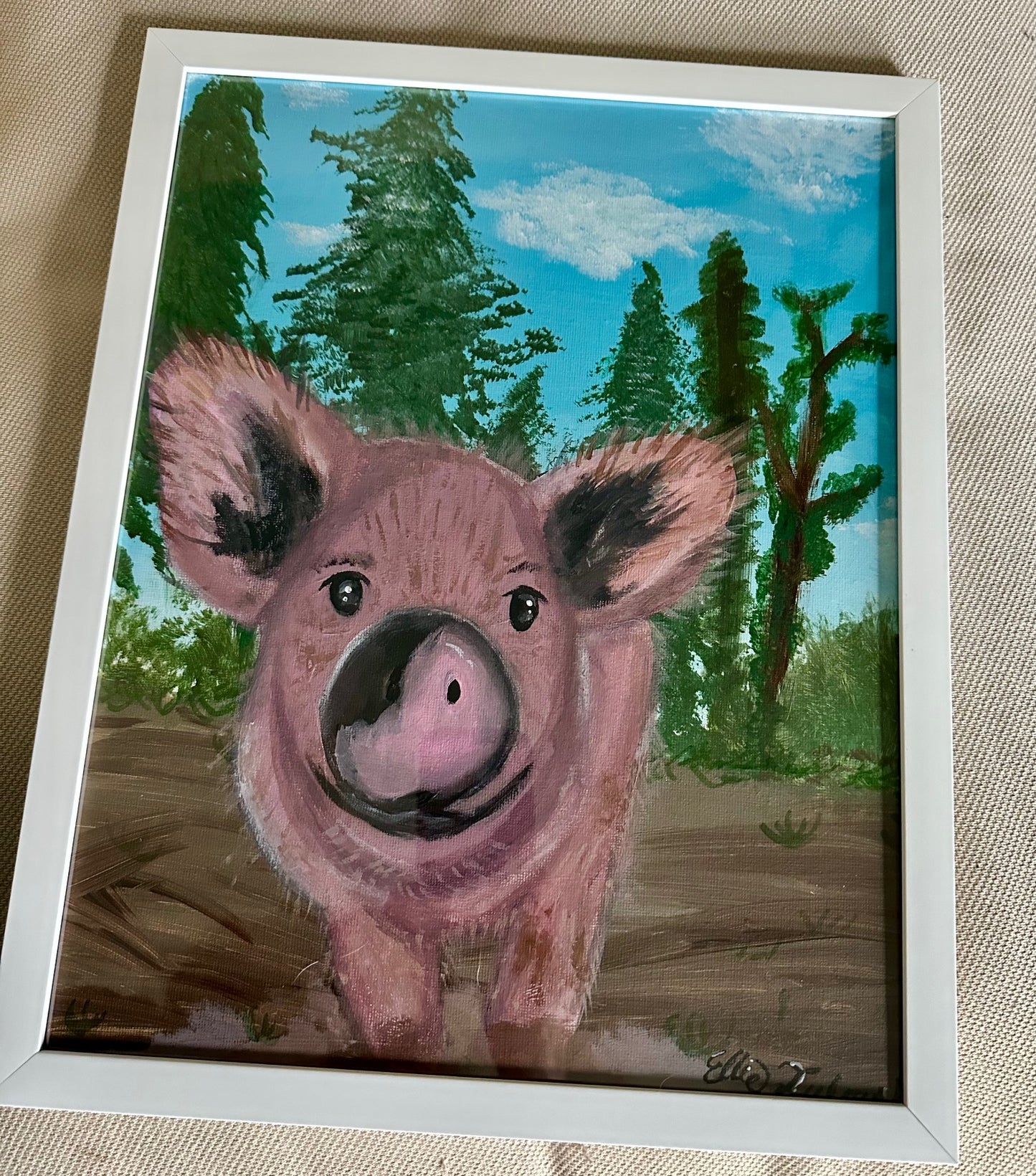 Jack Benny — Framed Painting by Ellie Zulewski (Young Artist Series)